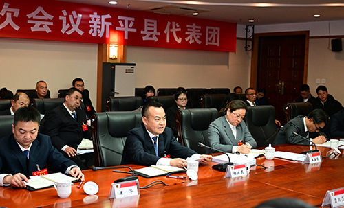 楊政昆參加新平縣通海縣代表團審議時強調.jpg